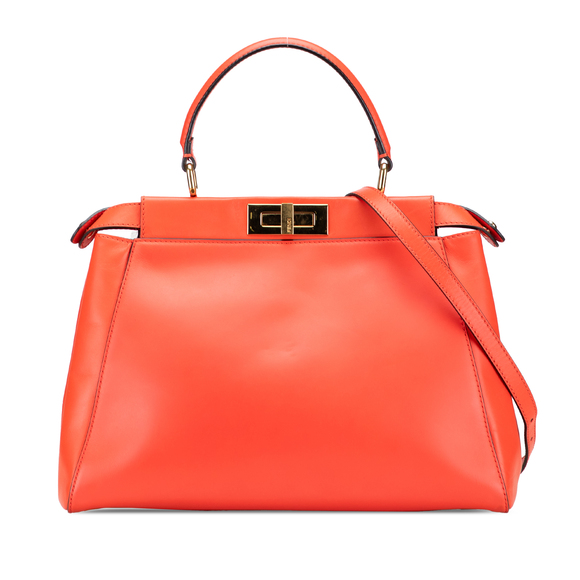 Pre-Loved Fendi Medium Shiny Nappa Peekaboo Iconic Satchel - Picture 1 of 11
